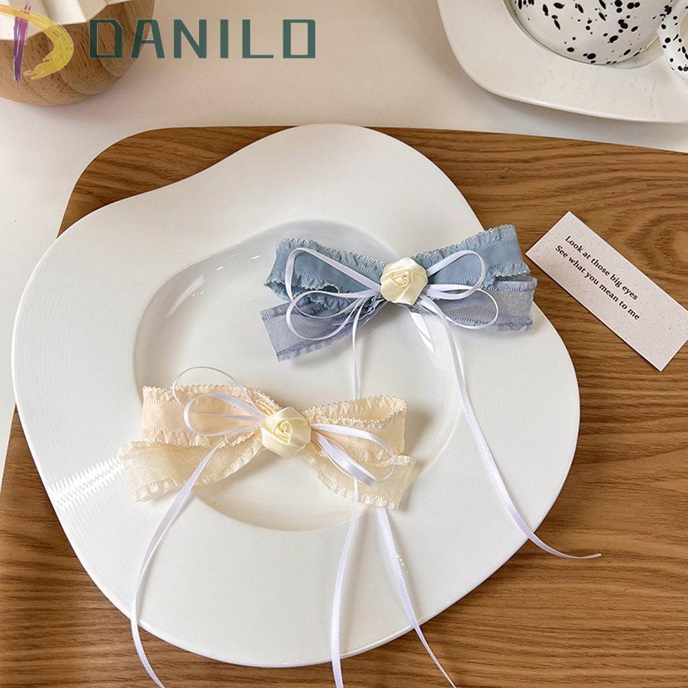 Kẹp Tóc Hình Nơ Hoa Hồng Phong Cách Vintage Thời Trang Cho Nữ