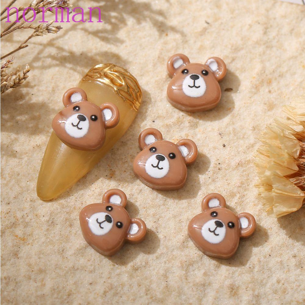 Phụ Kiện Trang Trí Móng Tay 3D DIY Hình Chú Gấu / Hổ Hoạt Hình Xinh Xắn