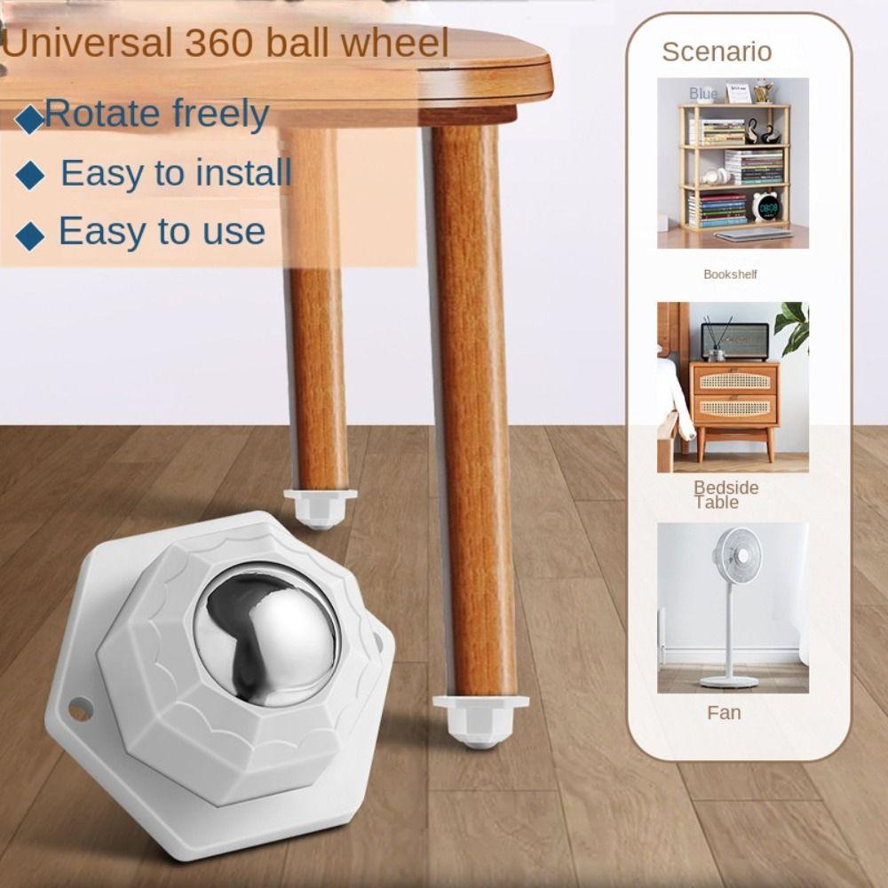 Bánh Xe Lăn Mini Xoay 360 Độ Tự Dính Cho Đồ Nội Thất