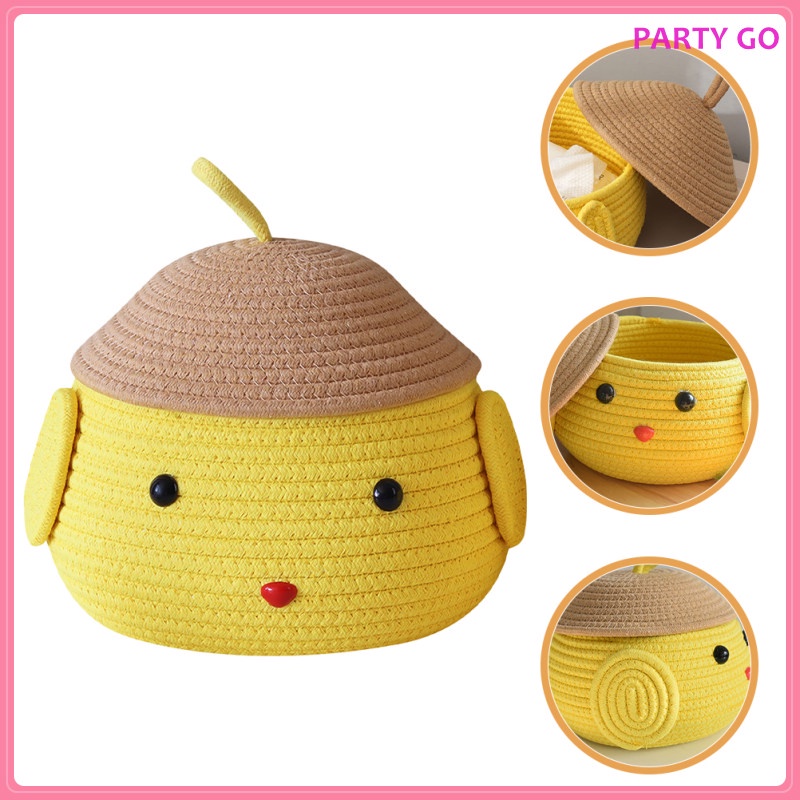 Thùng Rác Cotton Họa Tiết Hoạt Hình Xinh Xắn Dành Cho Bé