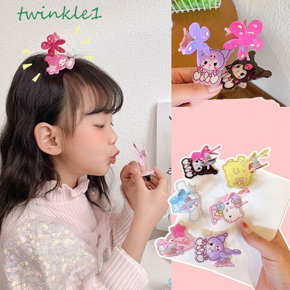 Kẹp Tóc Họa Tiết Hoạt Hình Bằng Acrylic Phong Cách Hàn Quốc Cho Bé Gái