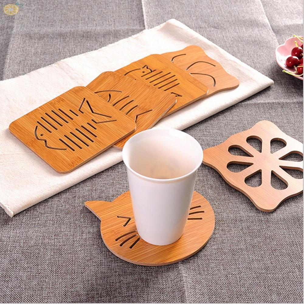 【VARSTR】Table Placemat 14.8*14.8cm Creative Gift Decoration For Hot Dishes Bowl Teapot