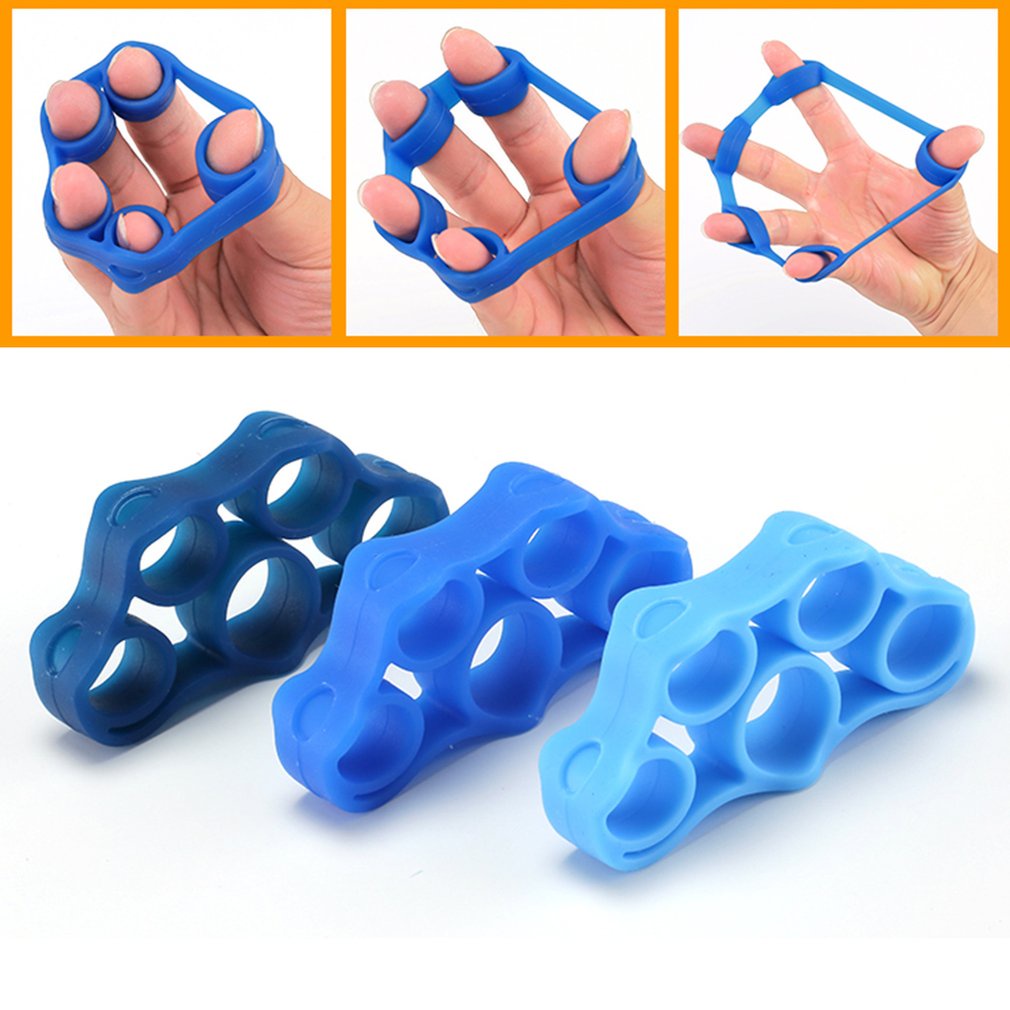 Silicone Finger Stretcher Hand Gripper Forearm Wrist Training Resistance Band Muscle Power Ring Exerciser Trainer [Q/6]