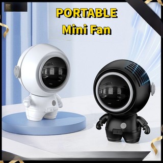 Quạt điện mini z65v đeo cổ / cầm tay hình phi hành gia dễ thương