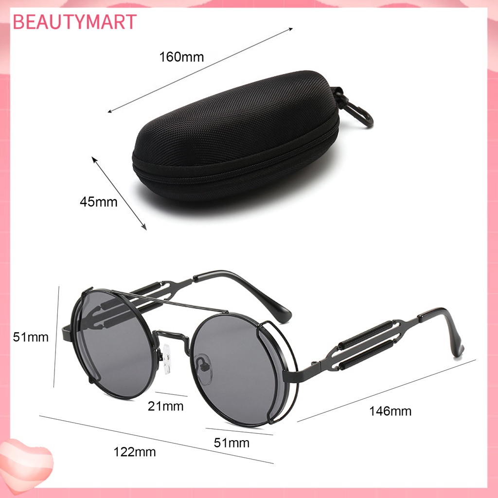 Kính Mát Gọng Kim Loại Tròn Phong Cách Vintage Thời Trang Cho Nam Nữ