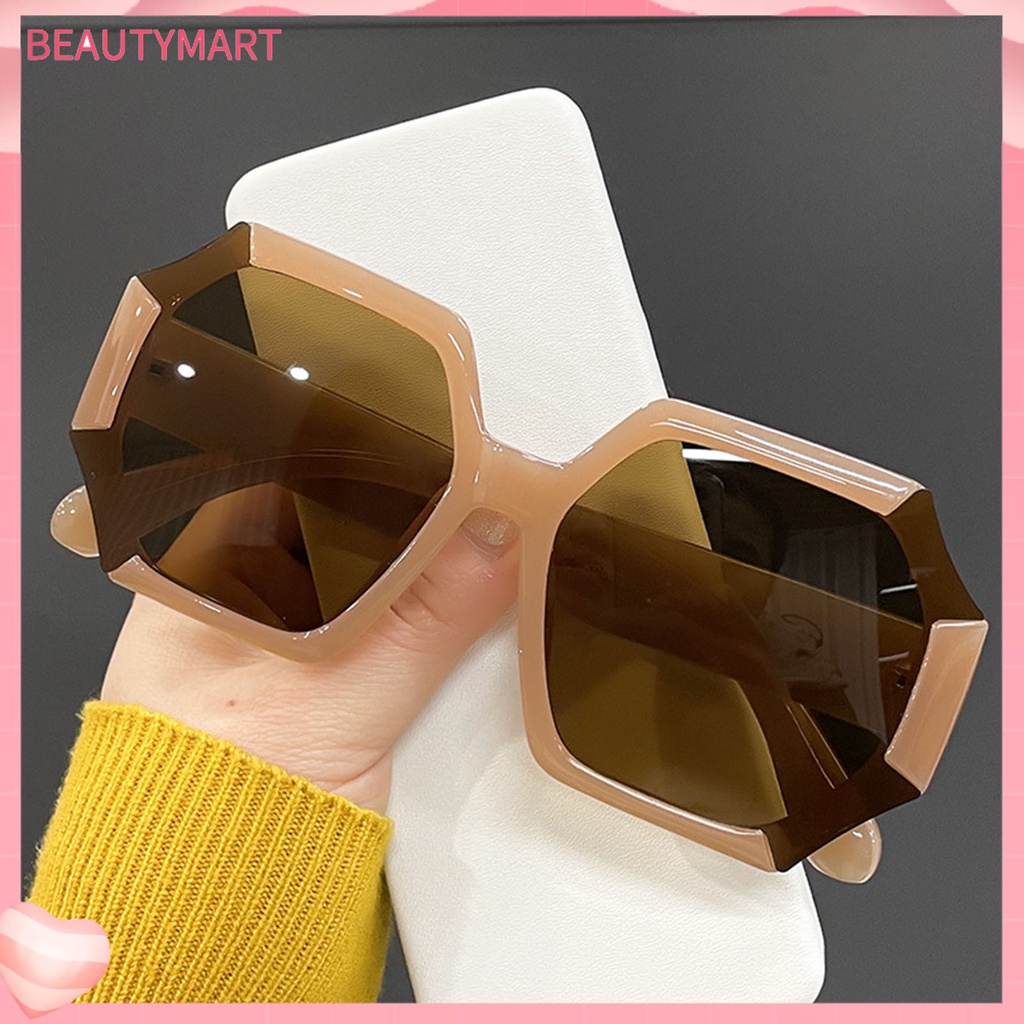 Kính Mát Gọng Lớn Chống Tia UV Màu Sắc Tương Phản Thời Trang Cho Nữ