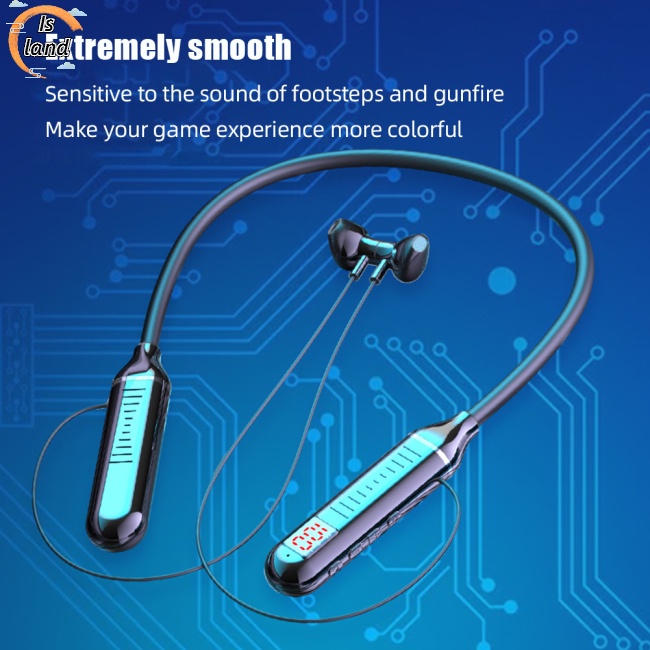 [IS] Tai Nghe Chụp Tai Bluetooth Không Dây Đeo Cổ Có Màn Hình Kỹ Thuật Số Hiệu Quả Thấp Chơi Game