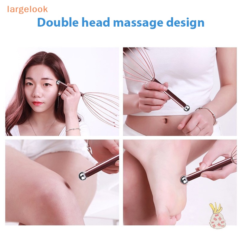1 Dụng Cụ Mát Xa Đầu Với 12 Ngón Tay Giúp Giảm Căng Thẳng Và Thư Giãn Da Đầu