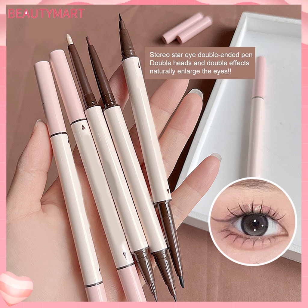 Bút Kẻ Mắt Dạng Lỏng Nhanh Khô Lâu Trôi Chống Thấm Nước Hai Đầu Dễ Sử Dụng