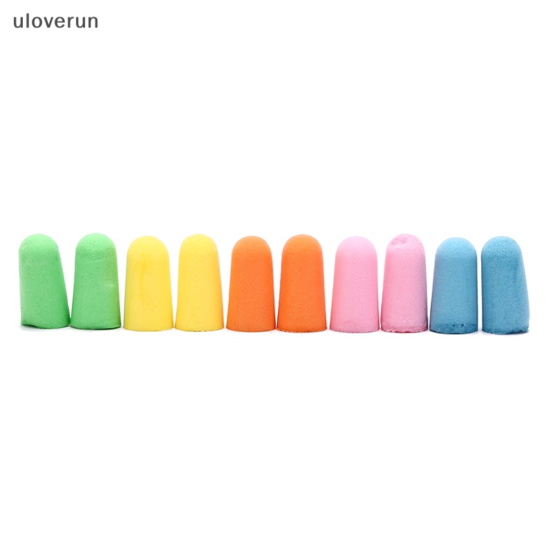 Uloverun Set 5 Cặp Nút Bịt Tai Bằng Xốp Mềm Chống Tiếng Ồn Nhiều Màu Sắc Vn vn vn