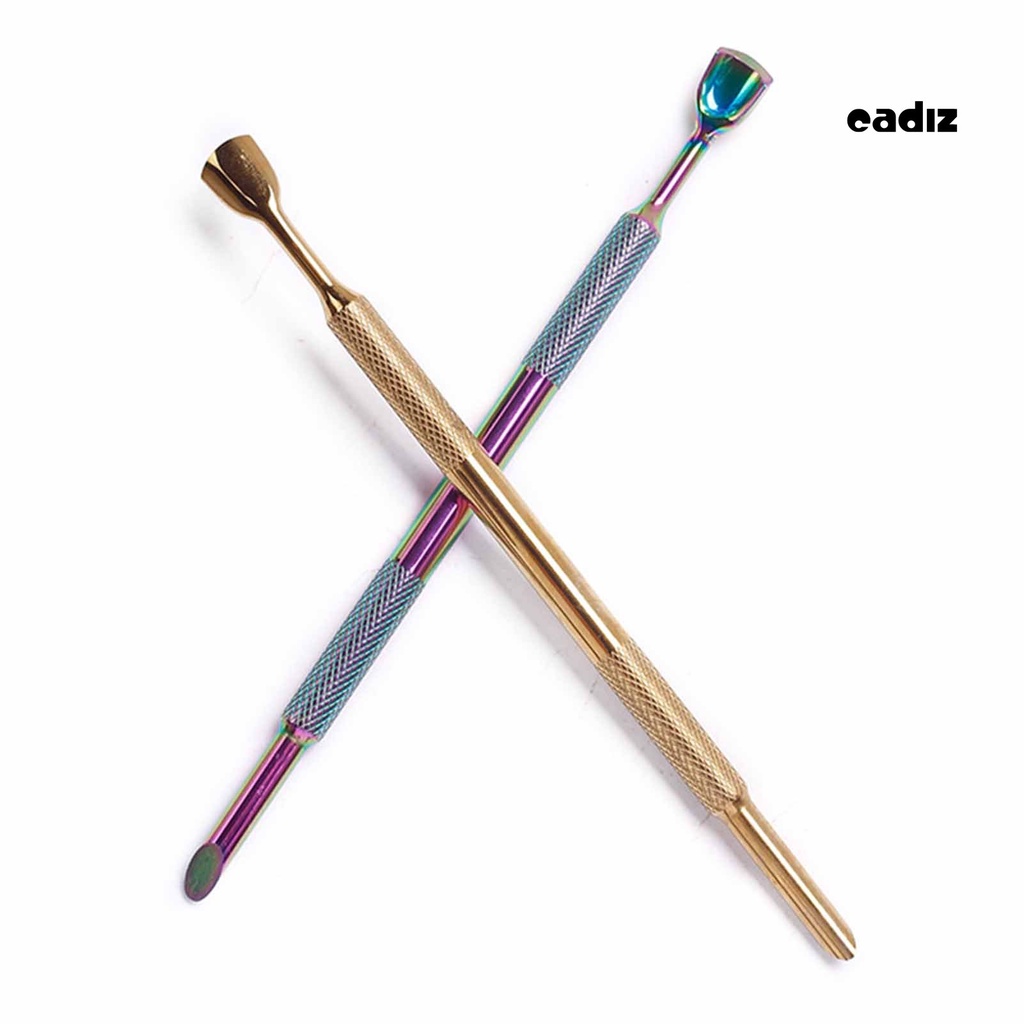 Dụng Cụ Đẩy Biểu Bì Cắt Móng Hai Đầu Hình Tròn / Cong Bằng Thép Không Gỉ Dùng Chăm Sóc Móng Tay