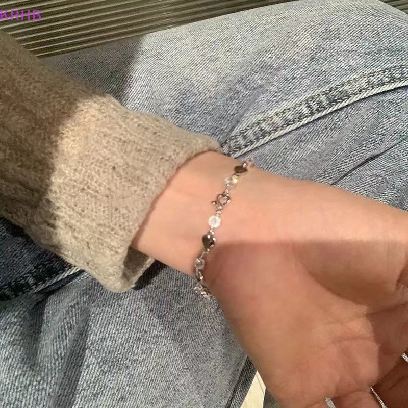 Vòng Tay Nữ Đính Đá Zircon Lấp Lánh Phong Cách Hàn Quốc Mới