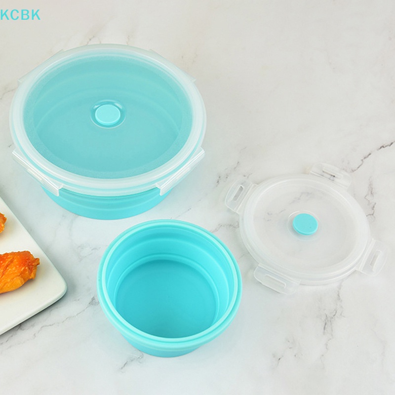 1 Hộp Đựng Cơm Trưa Bằng silicone Có Thể Gấp Gọn Tiện Lợi