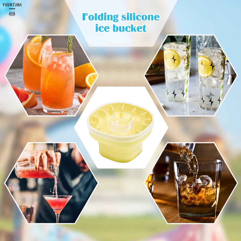 Xô Làm Đá Bằng Silicone Có Thể Xếp Chồng Lên Nhau