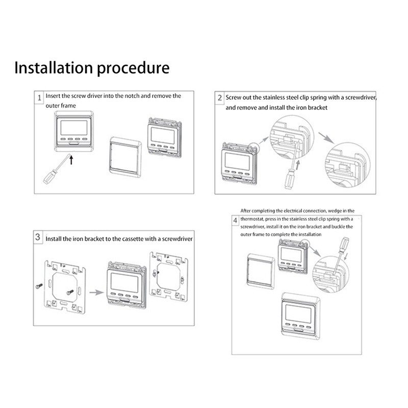 Bộ Điều Khiển Nhiệt Độ Sàn Nhà 16A 230V Màn Hình LCD