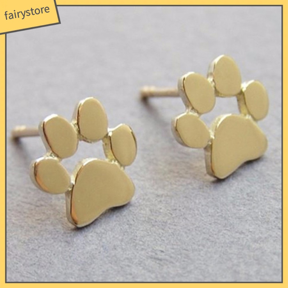 Bông Tai Hình Bàn Chân Chó Mèo Thời Trang Dự Tiệc Cho Nữ