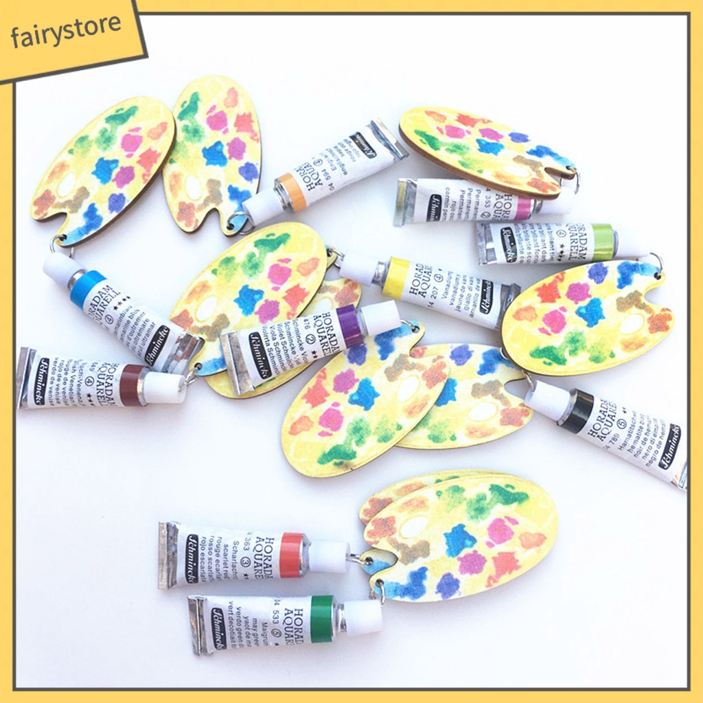 1 Đôi Bông Tai Treo Hình Học Nghệ Thuật Bằng Thép Không Gỉ Nhiều Màu Sắc Thủ Công Cho Nữ