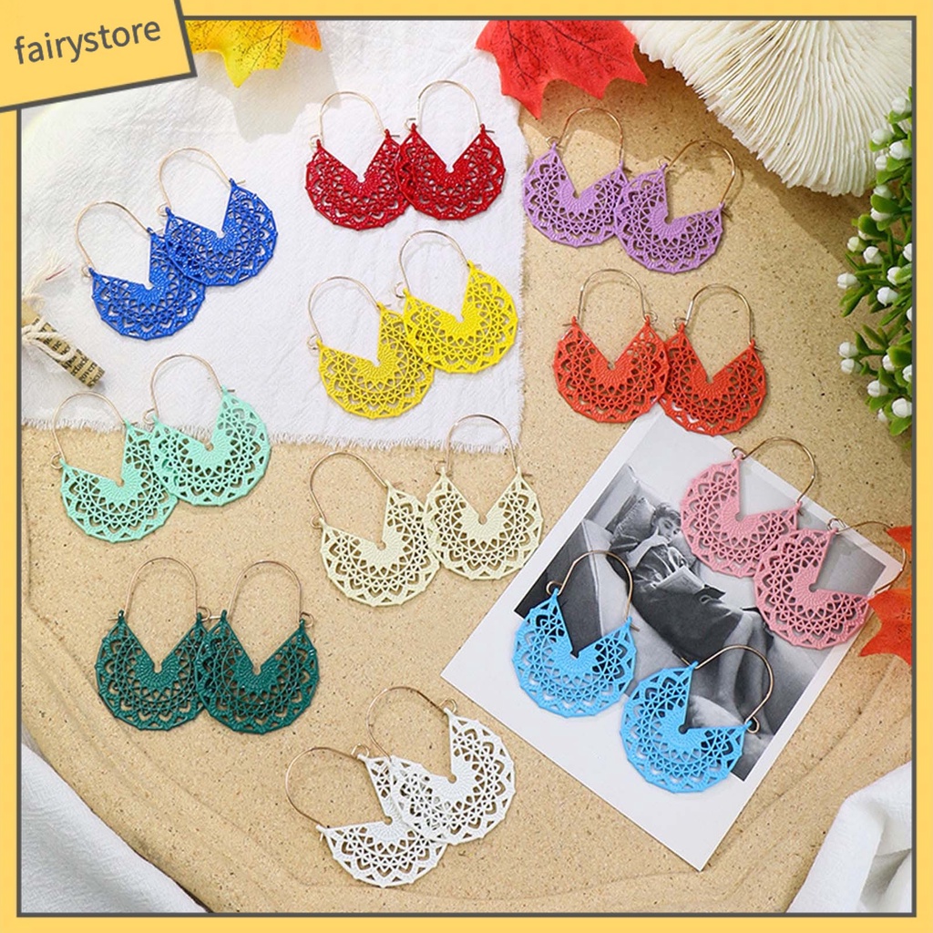 1 Đôi Bông Tai Hình Chữ V Phong Cách Vintage Dành Cho Nữ