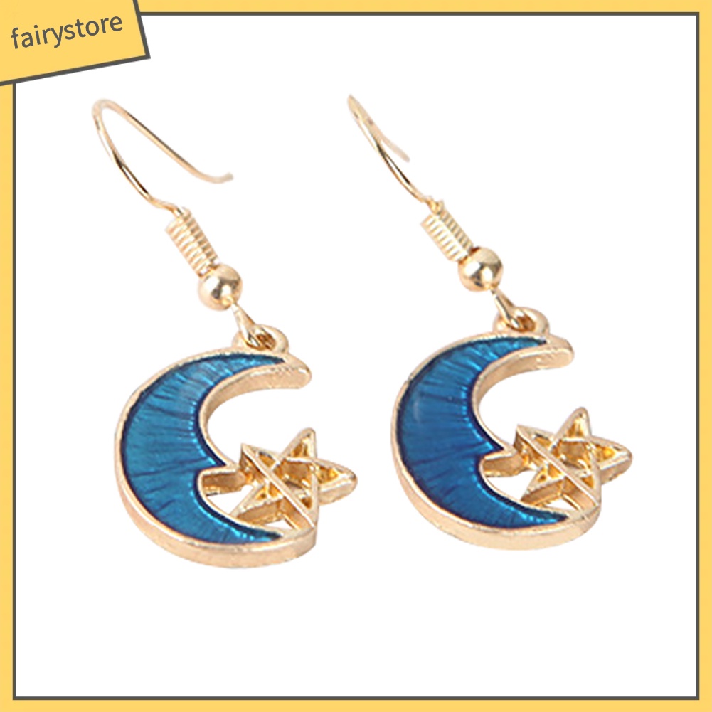 Đôi Bông Tai Hình Trăng Sao Thời Trang Cho Nữ