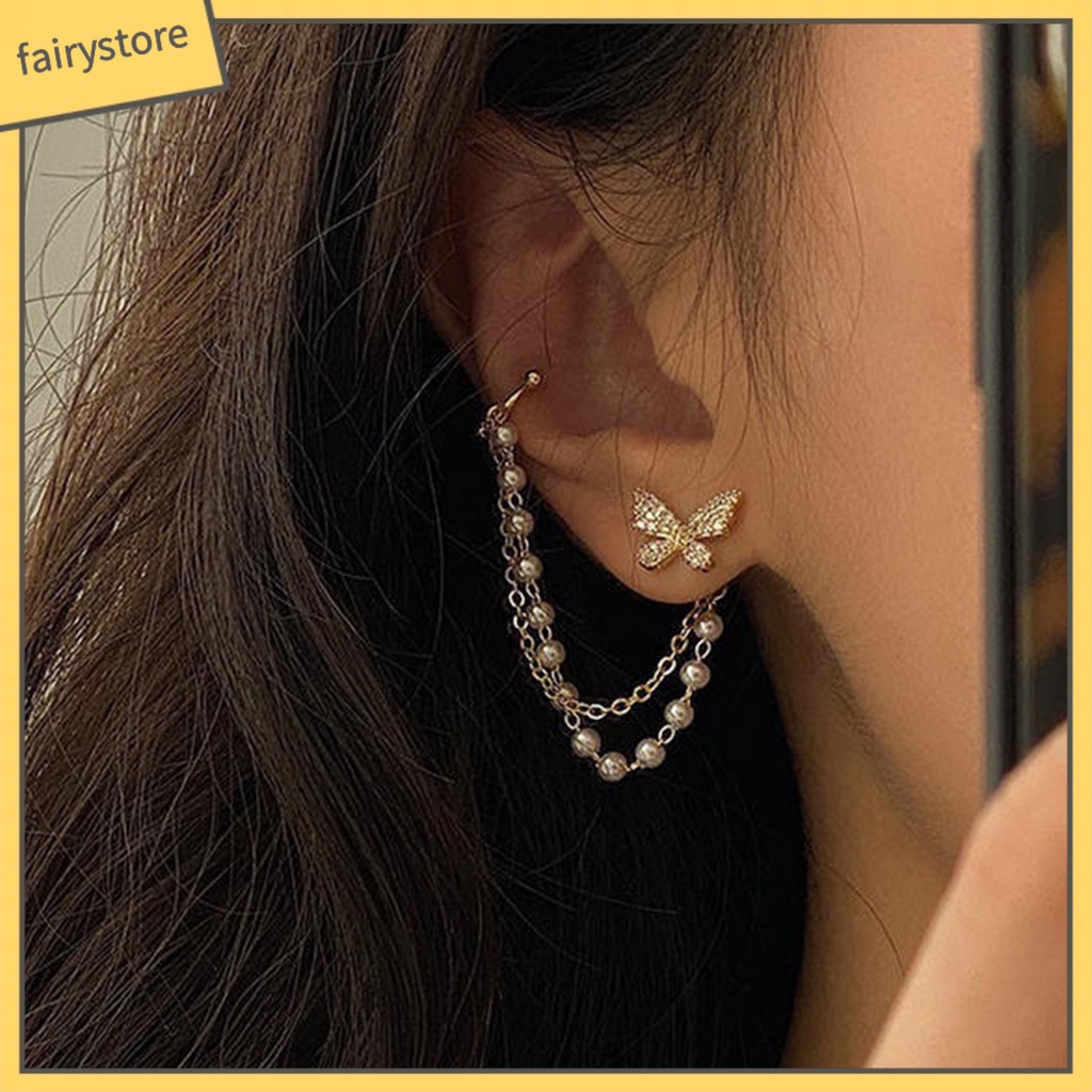 1 Đôi Bông Tai Hình Bướm Bằng Hợp Kim Tinh Tế Dành Cho Nữ