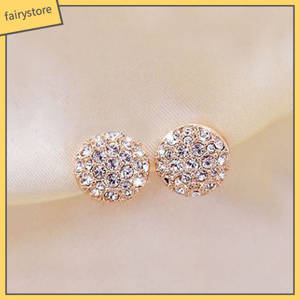 Đôi Khuyên Tai Đính Đá Pha Lê Thời Trang Cho Nữ