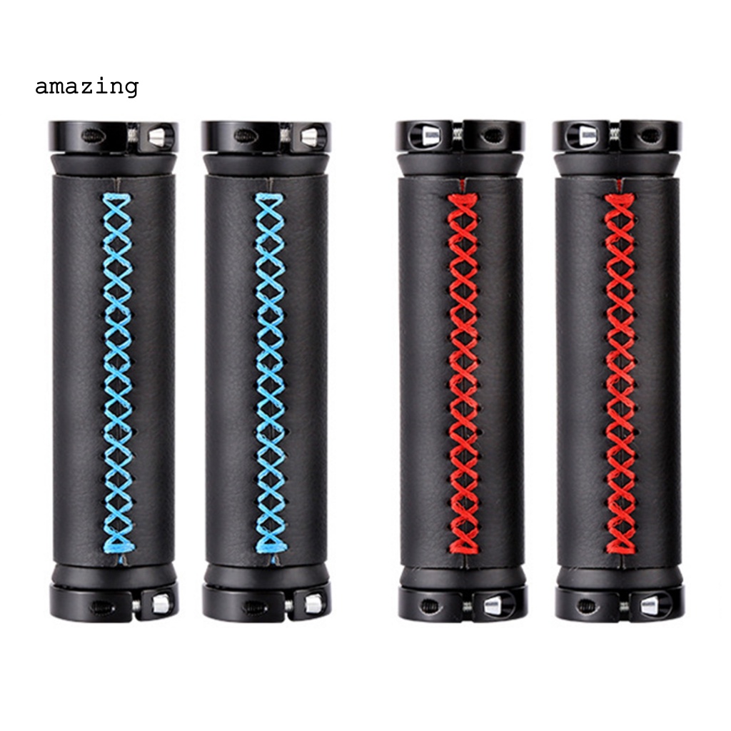 Bộ 2 Vỏ Bọc Tay Lái Xe Đạp Leo Núi Bằng Da Giả Chống Trượt