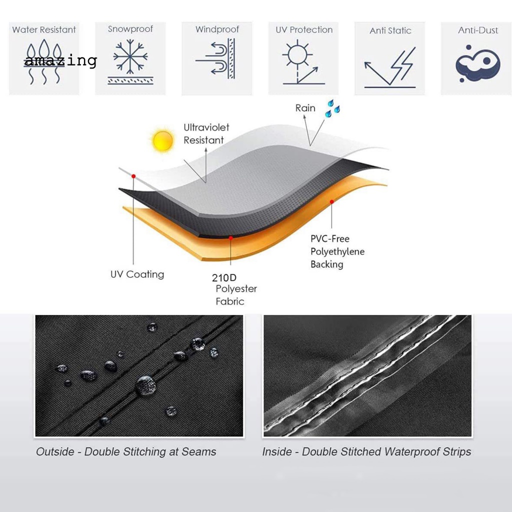 Vỏ Bọc Bảo Vệ Xe Đạp Điện / Xe Máy Chống Nước / Tia UV Cỡ Lớn Có Thể Gấp Gọn Kèm Túi Đựng Tiện Lợi