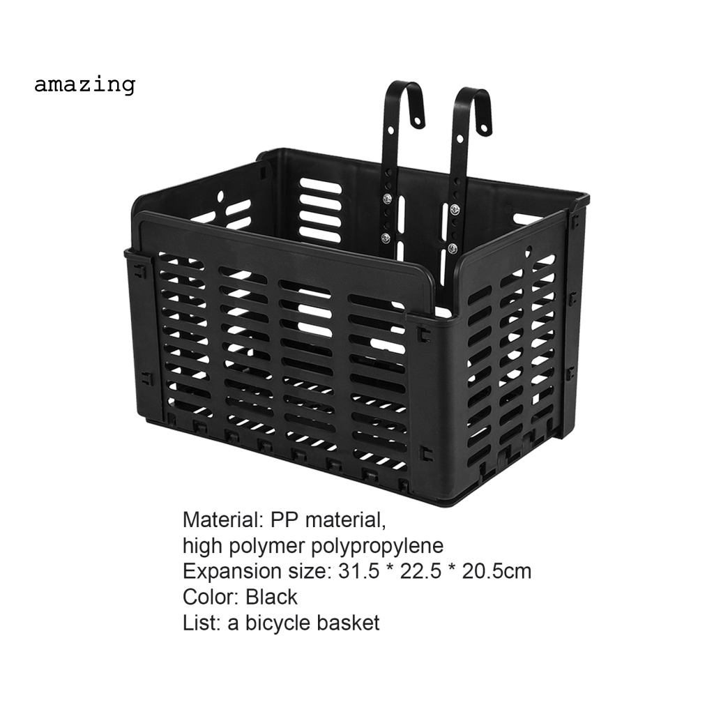 Giỏ Xe Đạp Màu Đen Có Thể Tháo Rời Tiện Dụng