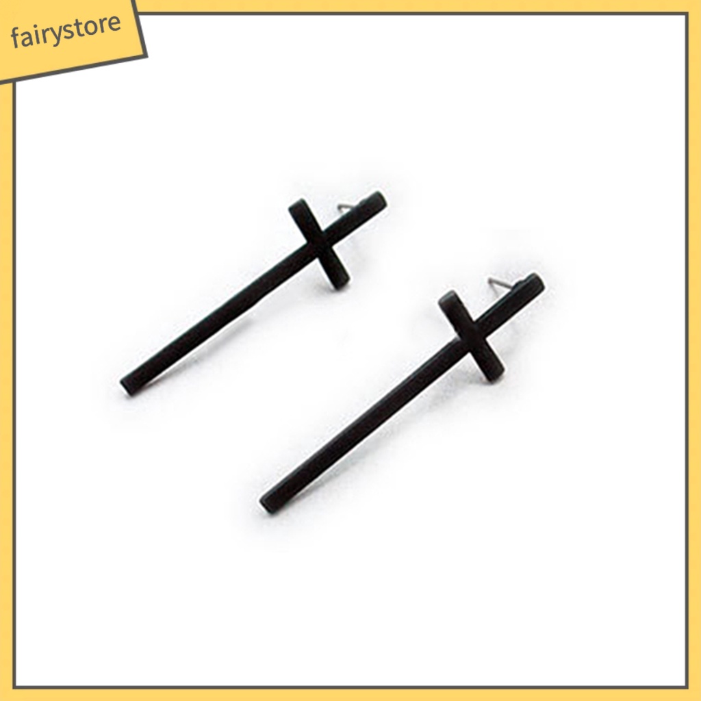 Khuyên Tai Hình Thánh Giá Phong Cách Punk Gothic Cổ Điển Dành Cho Nam Và Nữ