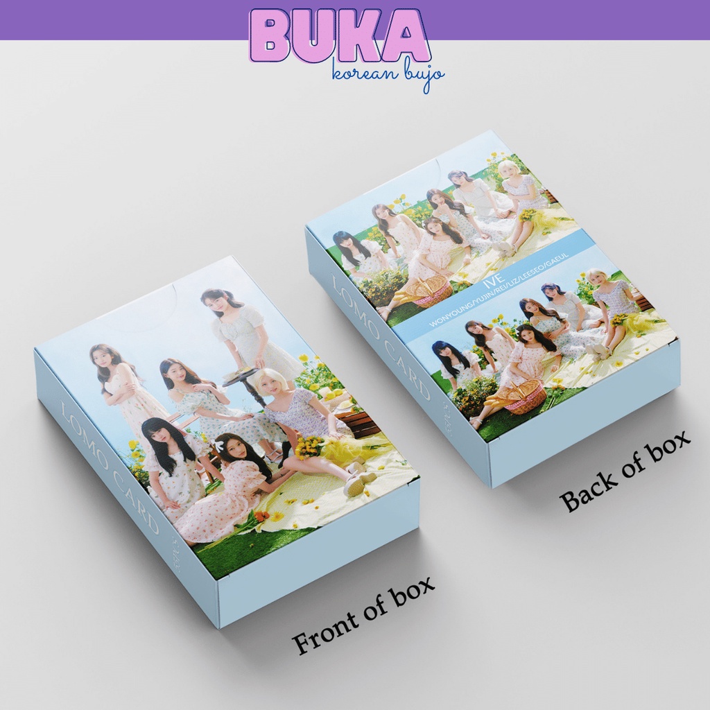 Lomo Card IVE 2023 BUKA card bo góc hộp 55 ảnh thẻ kpop