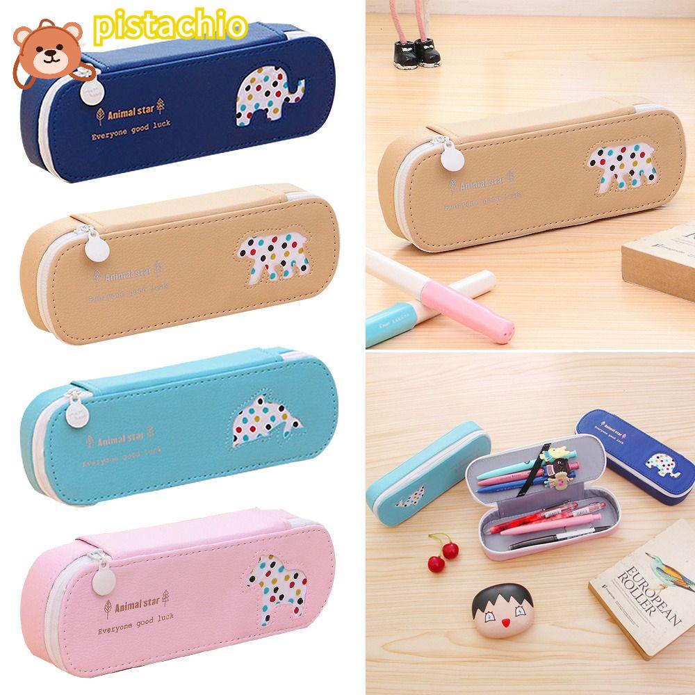 PISTA Bóp Viết Da PU In Hoạt Hình Dễ Thương Cho Học Sinh