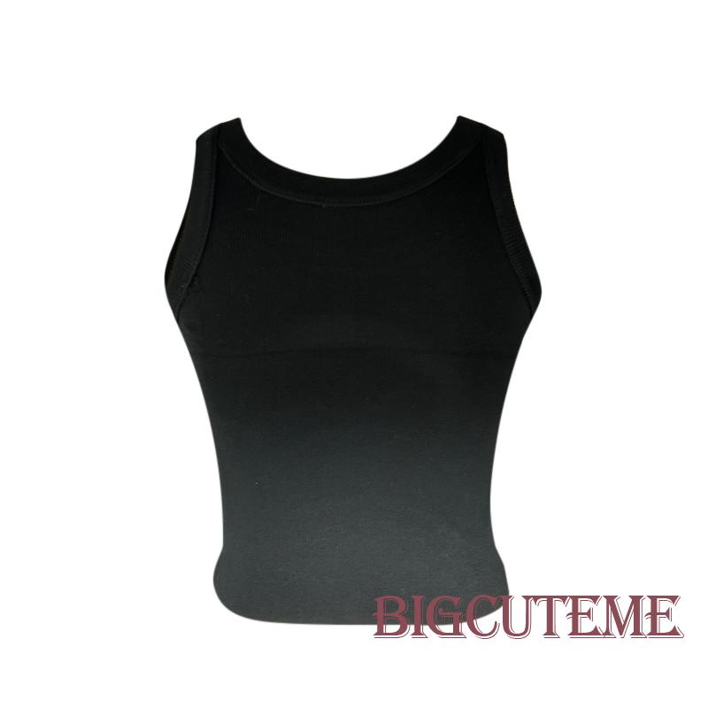 Áo Croptop Không Tay In Chữ Thời Trang Mùa Hè Dành Cho Nữ