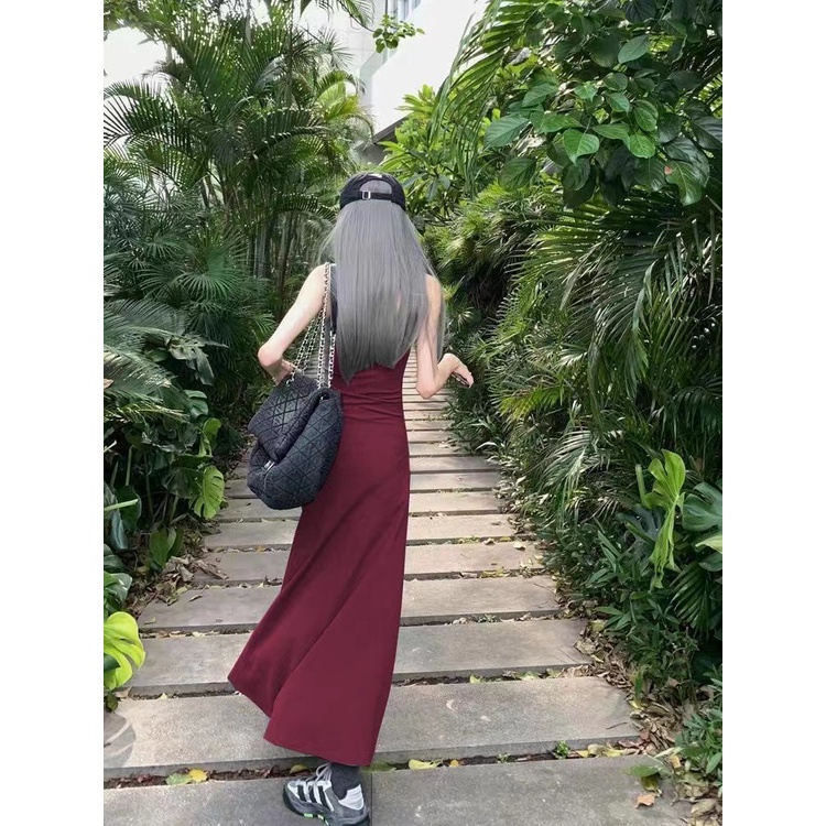 🔥Hàng Có Sẵn! Đầm Maxi Nữ Hai Dây, Dáng Dài 3 Màu Thun Tăm Lạnh Cực Tôn Dáng  Váy Quây Lưng Cao