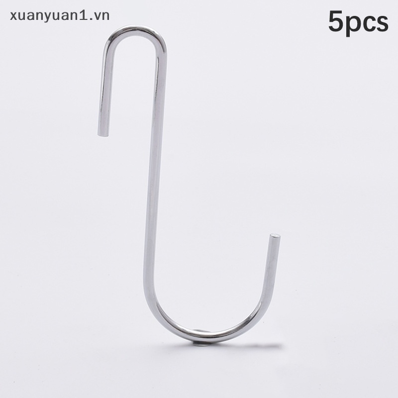 Set 5 Móc Treo Đồ Hình Chữ S Màu Bạc Tiện Dụng