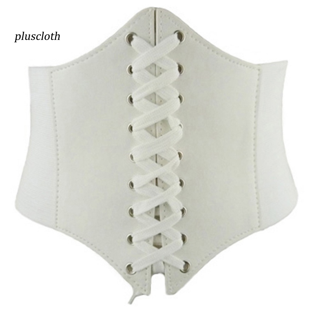 Thắt Lưng Giả Da Bản Rộng Co Dãn Màu Trơn Thời Trang Dự Tiệc