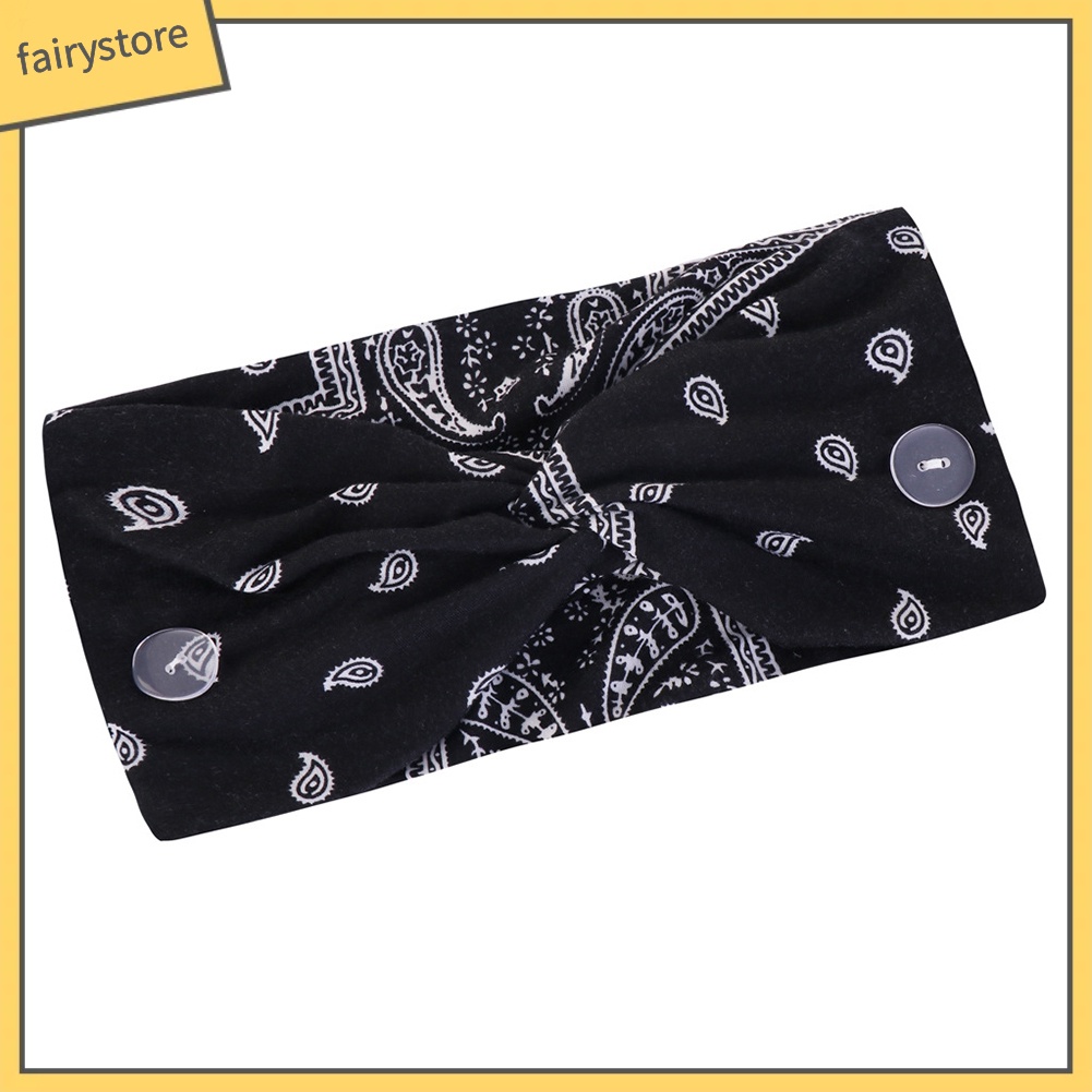 Băng Đô Cài Tóc Co Giãn In Họa Tiết Hoa Xinh Xắn Thời Trang Cho Nữ