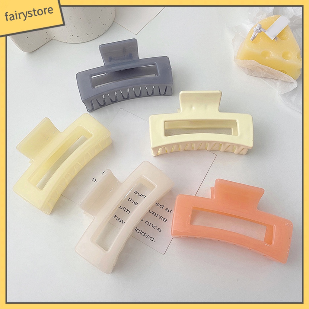 Kẹp Tóc Hình Vuông Màu Trơn Thanh Lịch Dành Cho Nữ