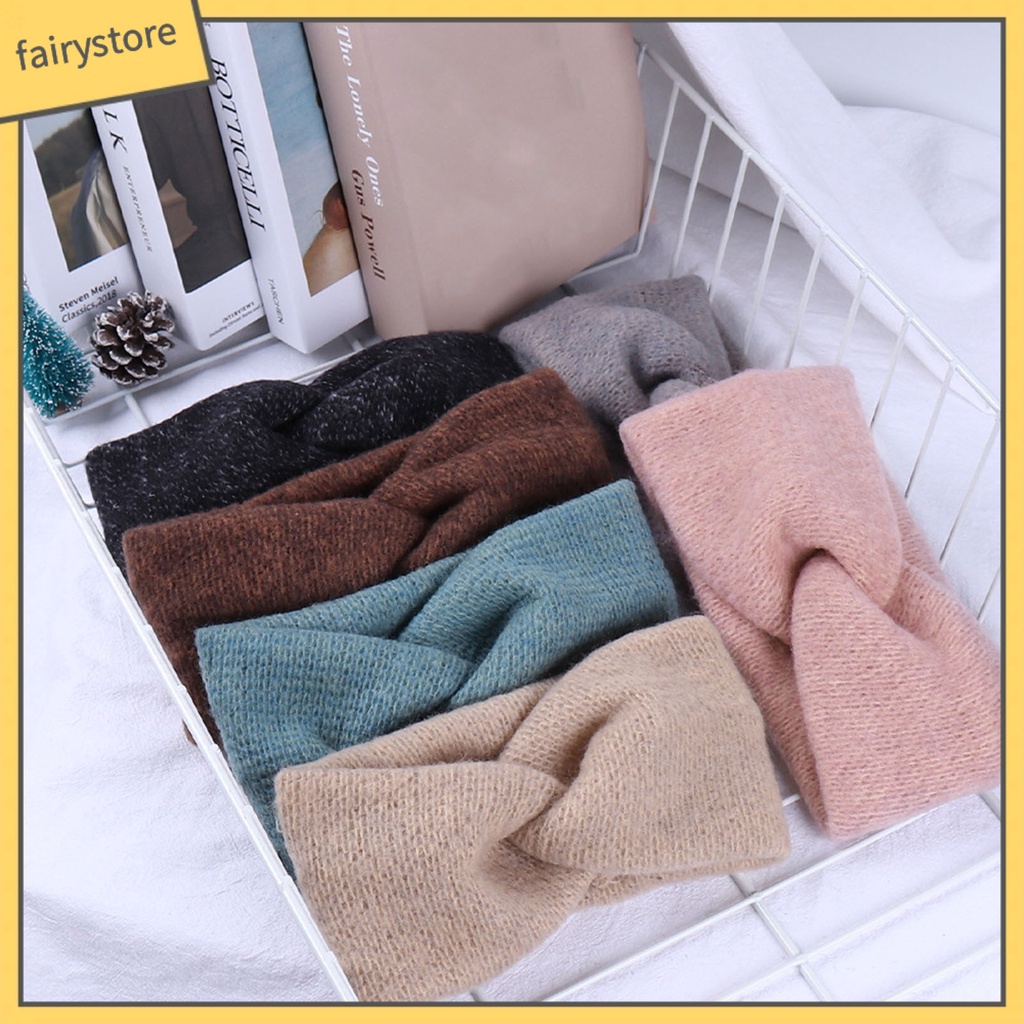 Băng Đô Cài Tóc Đan Chéo Màu Sắc Trơn Thoáng Khí Tiện Dụng Mang Theo Du Lịch Cắm Trại