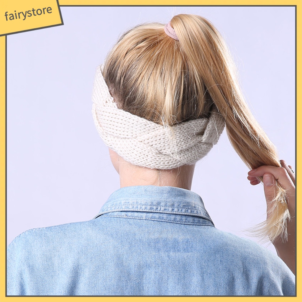 Băng Đô Dệt Kim Unisex Màu Trơn Giữ Ấm Mùa Đông