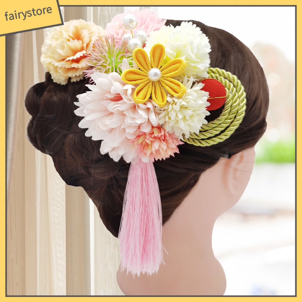 Bộ 3 Kẹp Tóc Hoa Đính Ngọc Trai Nhân Tạo Chống Rơi Thời Trang Dự Tiệc