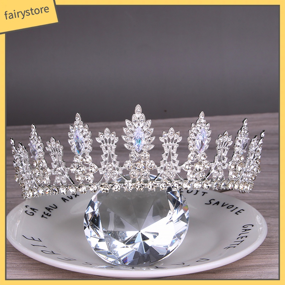 Cài Tóc Hình Vương Miện Đính Đá Zircon Cho Cô Dâu