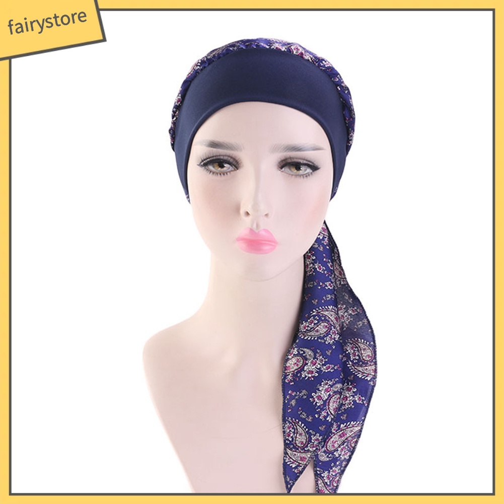 Mũ Trùm Đầu Co Giãn In Họa Tiết Hoa Phong Cách Cướp Biển Cho Nữ