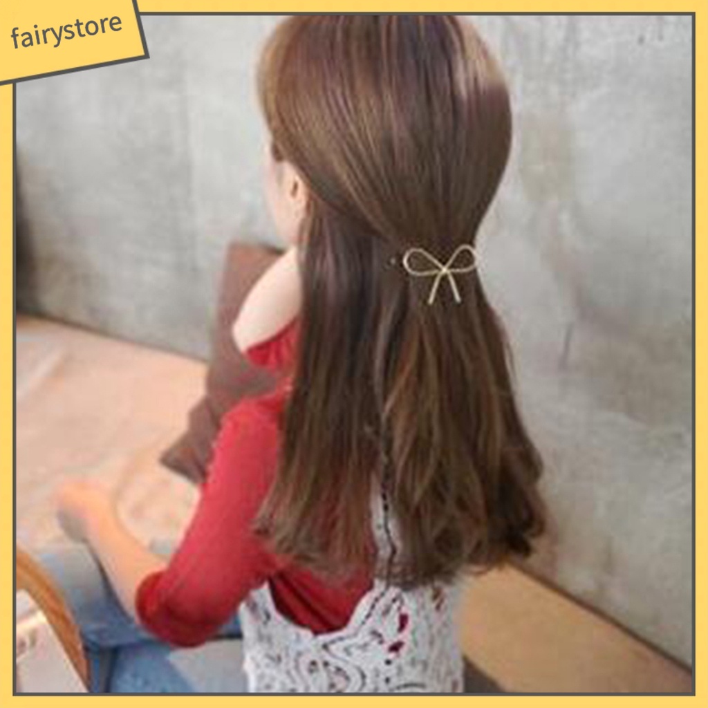 Kẹp Tóc Hình Nơ Nhỏ Gọn 2 Màu Tùy Chọn Dễ Thương