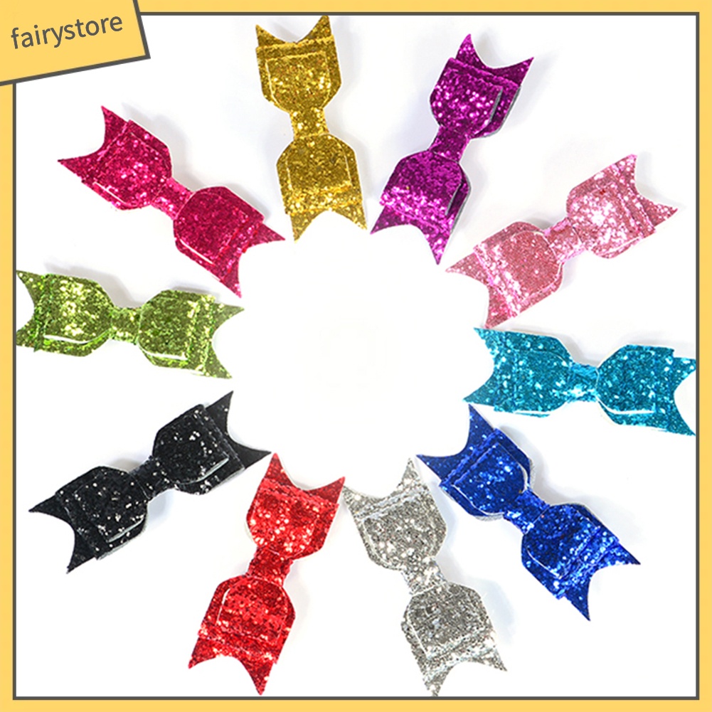 Kẹp Tóc Nơ Đính Kim Sa Lấp Lánh Thời Trang Cho Nữ