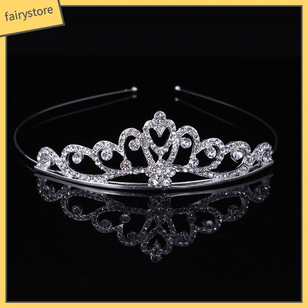 Cài Tóc Hình Vương Miện Đính Đá Xinh Xắn Cho Bé Gái