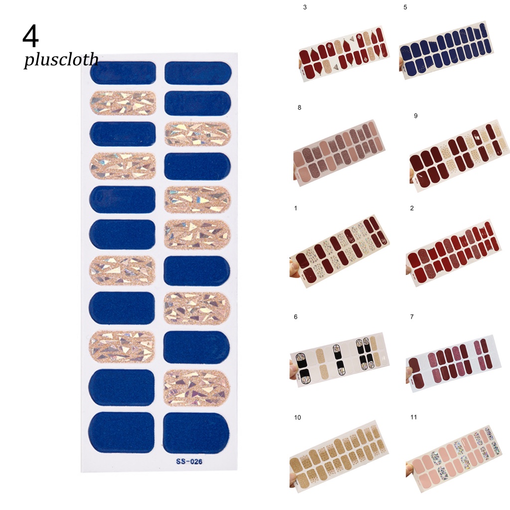 Bộ 22 Miếng Dán Móng Tay Mini Tự Dính Lấp Lánh Thời Trang Cho Salon