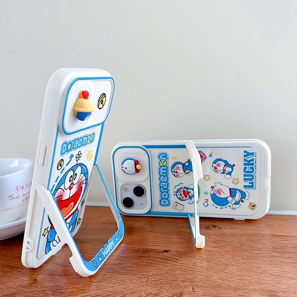 Ốp Điện Thoại TPU Dẻo Họa Tiết Hoạt Hình Doremon 3D Dễ Thương Chống Trầy Cho iphone 11 14PM 13 12 Pro Max