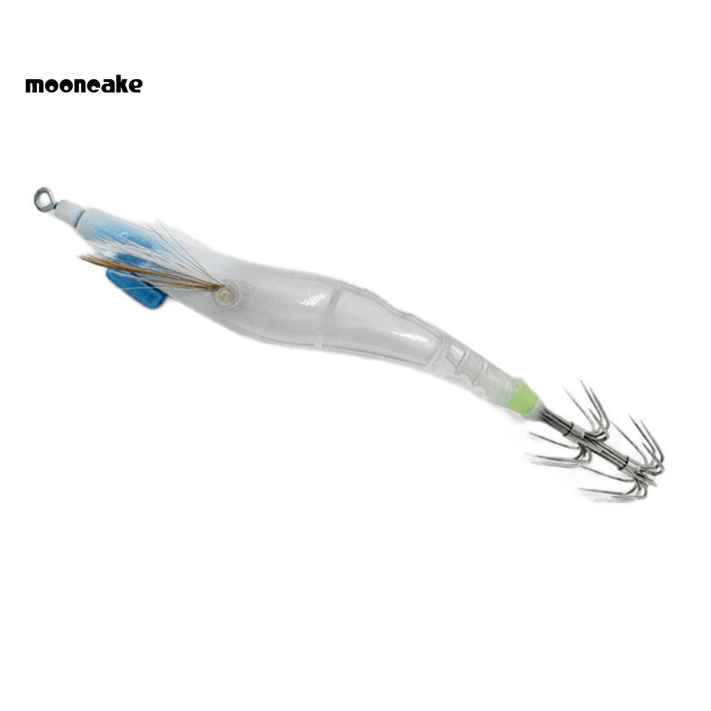 &lt; Mooncake &gt; Mồi Câu Cá Giả Hình Mực Phát Quang UV Bằng Kim Loại