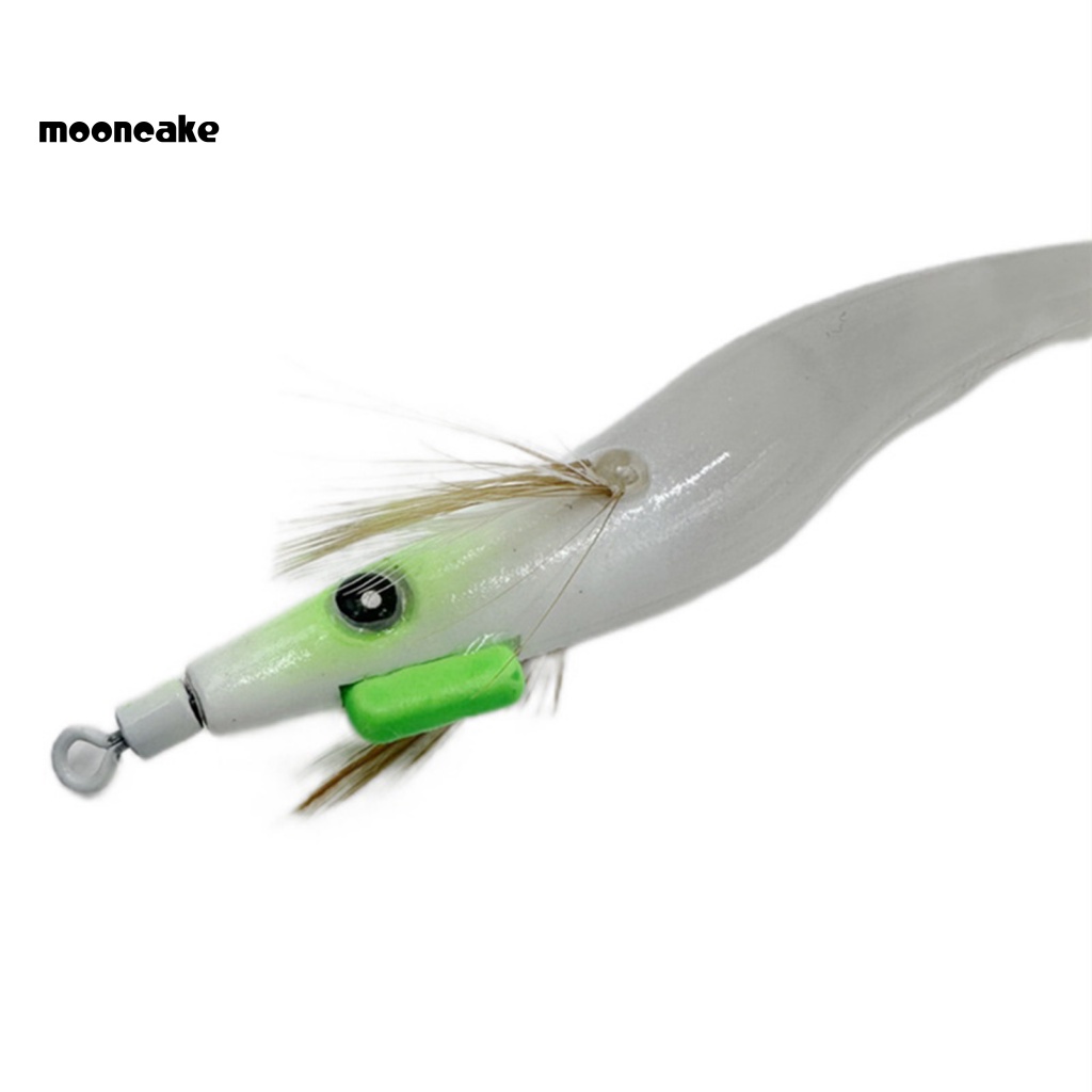 &lt; Mooncake &gt; Mồi Câu Cá Giả Hình Mực Phát Quang UV Bằng Kim Loại