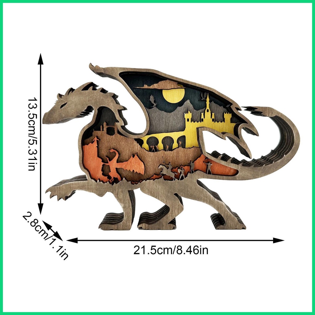 Rồng 3D 3D Chạm Khắc Nhiều Tầng Trang Trí Nội Thất